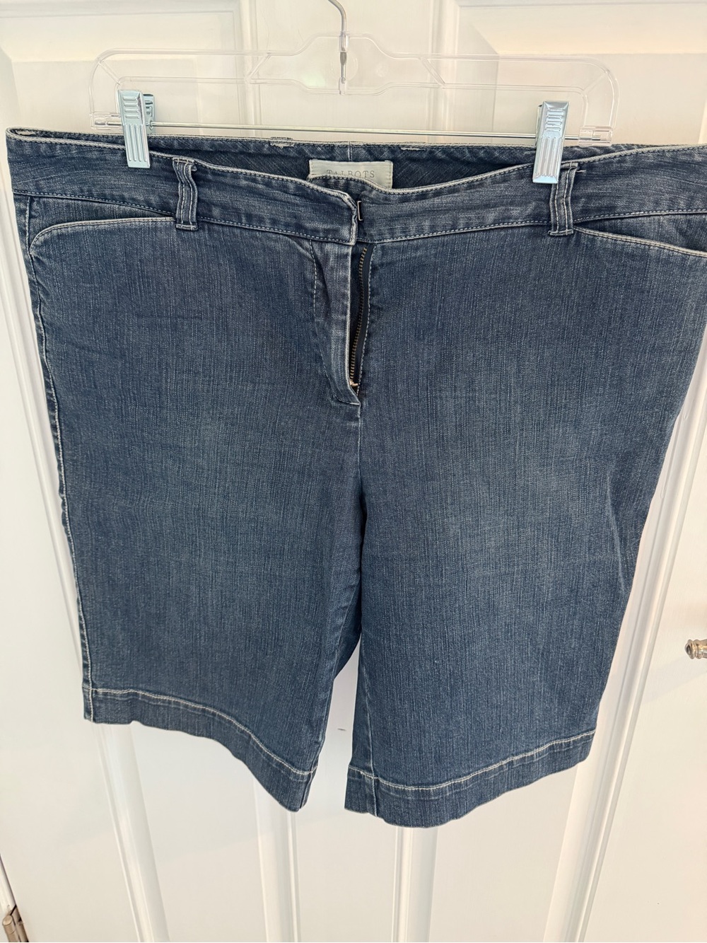 Talbots Blue Denim Shorts with Subtle Distressing